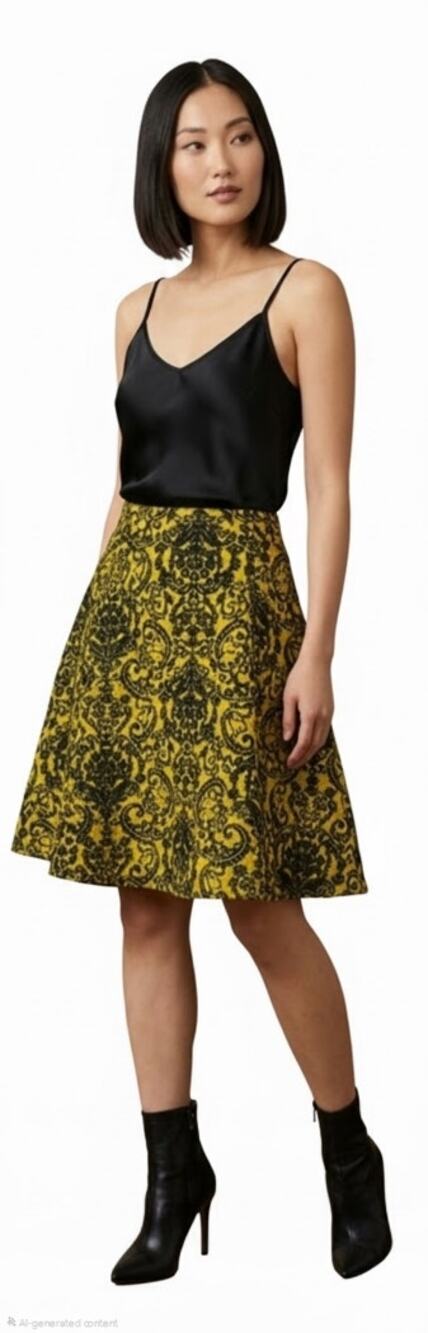 Anthropologie Maeve Eliza Knit Tapestry Circle Skirt. Size S. Ret. $88